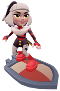 Vivienne surfing on Ghastly Glider
