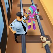 Berta getting caught by the Guard