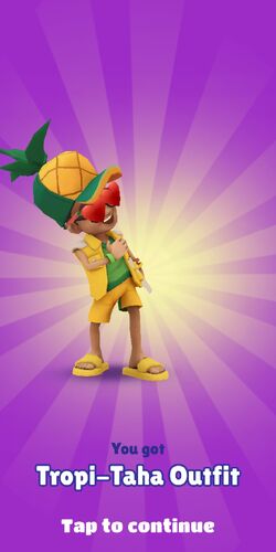 Subway Surfers. Hawaii. Unlock new Outfit: Tropi-Taha Outfit. 