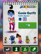 Purchasing Amira's Genie Outfit