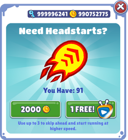 Headstart, Subway Surfers Wiki