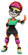 Olivia in her Derby Macabre Outfit with Jack's pose