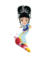 Ming surfing on Parasol