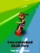 Unlocking Skull Fire with Ninja in his Flame Outfit