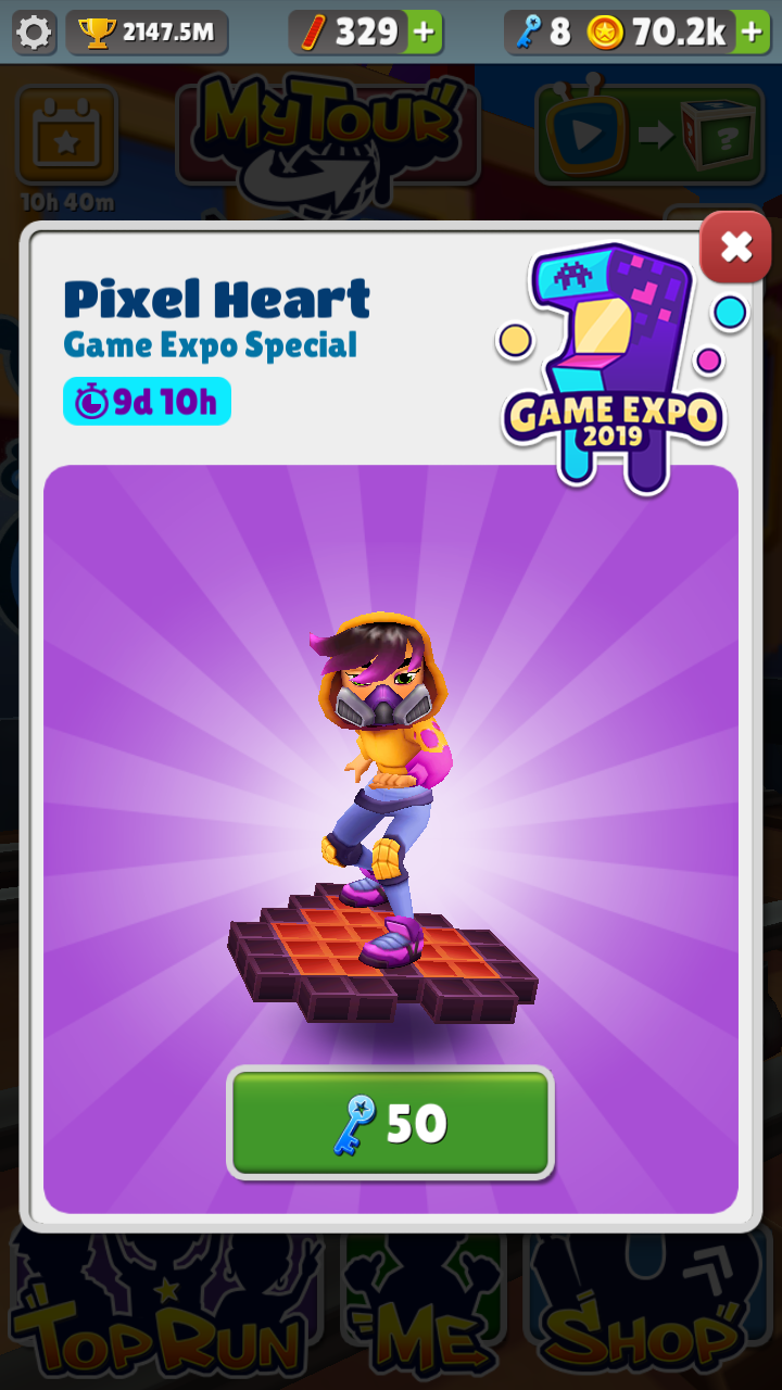 Subway Surfers Zurich 2019: Unlocked Pixel Heart Board (Bug?) 