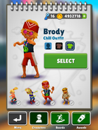 Brody is not selected