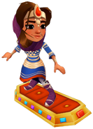 Amira in her Jewel Outfit surfing on Jewelled