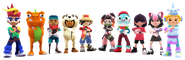 Gabriel, Dinorange, Zayn, Malik, Saru, Oni Hime, Snowy, Yuto, Ji-Yeong, and Finlay with Cyber Monday pose (from )