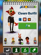 Purchasing Frank's Clown Outfit