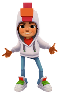 Chicken Jake with The Burger King's pose