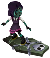 Morgan surfing on Casket