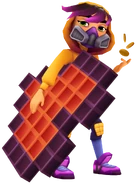 Miss Maia holding Pixel Heart with the Lucky Leap bundle pose