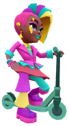 Berta with Frutti's pose