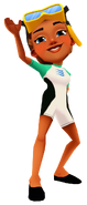 Kim in her Dive Outfit with Amira's pose
