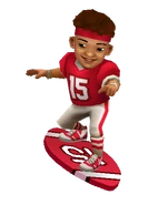 Patrick riding Mahomes