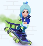 Si Woo surfing on Skyrocket