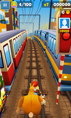 MONTREAL, CANADA - APRIL 5, 2016 : Subway Surfers Game On Android Device. Subway  Surfers Is A Temple Run-style Game Where You Have To Escape From A Railway  Inspector. Stock Photo, Picture