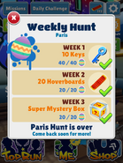 Weekly Hunt Paris 2015 all prizes unlocked