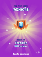 Getting a Champion Medal in Argentina