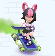 Ji-Yeong surfing on Skyrocket