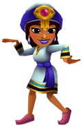 Salma in her Talisman Outfit with Jasmine's pose