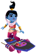 Amiragenieoutfitsurfingontorito.png (360 KB) Amira in her Genie Outfit surfing on Torito (transparent)