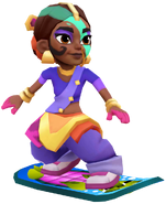 Rani surfing on Turtle