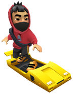 Akira surfing on Diablo