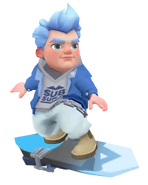 Leif surfing on Icicle #3