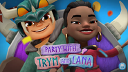 Trym and Lana in the trailer