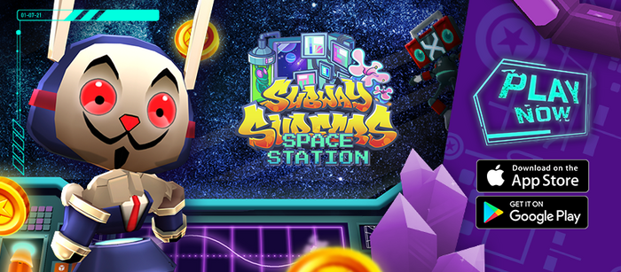 Game Subway Surfers Space Station online. Play for free