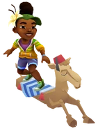 Aina surfing on Camel