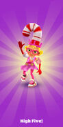 Getting a Top Run with Elf Tricky in her Candy Outfit