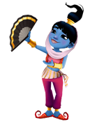 Amira in her Genie Outfit with Rosa's pose