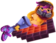 Miss Maia on Pixel Heart with Wrestler Bundle pose