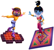 Missmaia amira snakesanddragons.png (646 KB) Miss Maia on Pixel Heart and Amira in her Genie Outfit on Magic Carpet with Snakes and Dragons pose