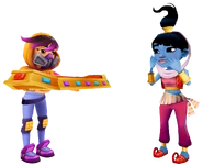 Miss Maia giving Jewelled to Amira in her Genie Outfit