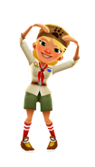 Olivia doing a heart pose