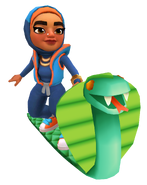 Hasina surfing on Cobra