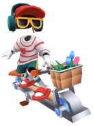 Tutti surfing on Pedal