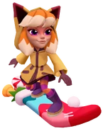 Ginger surfing on Jingle Dingle