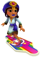 Salma in her Talisman Outfit surfing on Groovy