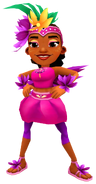 Carmen in her Shake Outfit with Sofia's pose