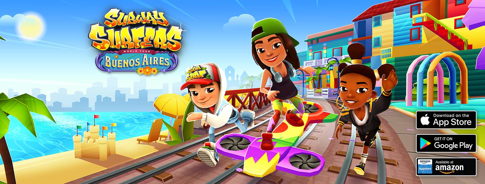 Subway Surfers:Buenos Aires - Jogue DESBLOQUEADO Subway Surfers:Buenos  Aires no DooDooLove