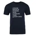 Names tshirt navy