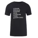 Names tshirt black