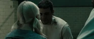 Blue looks at a lobotomized Babydoll.