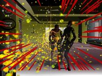 The player wastes a Heaven Smile, hitting it right in the critical point, and is rewarded with a shower of sparks and blood.