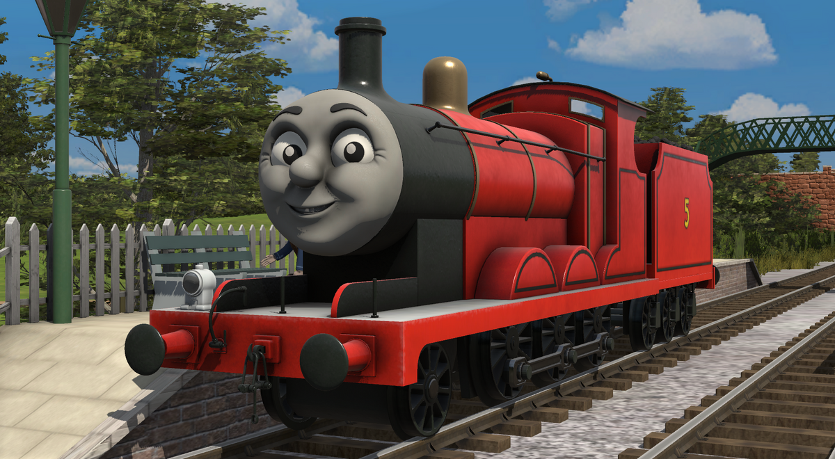 James the Red Engine, Character-community Wiki