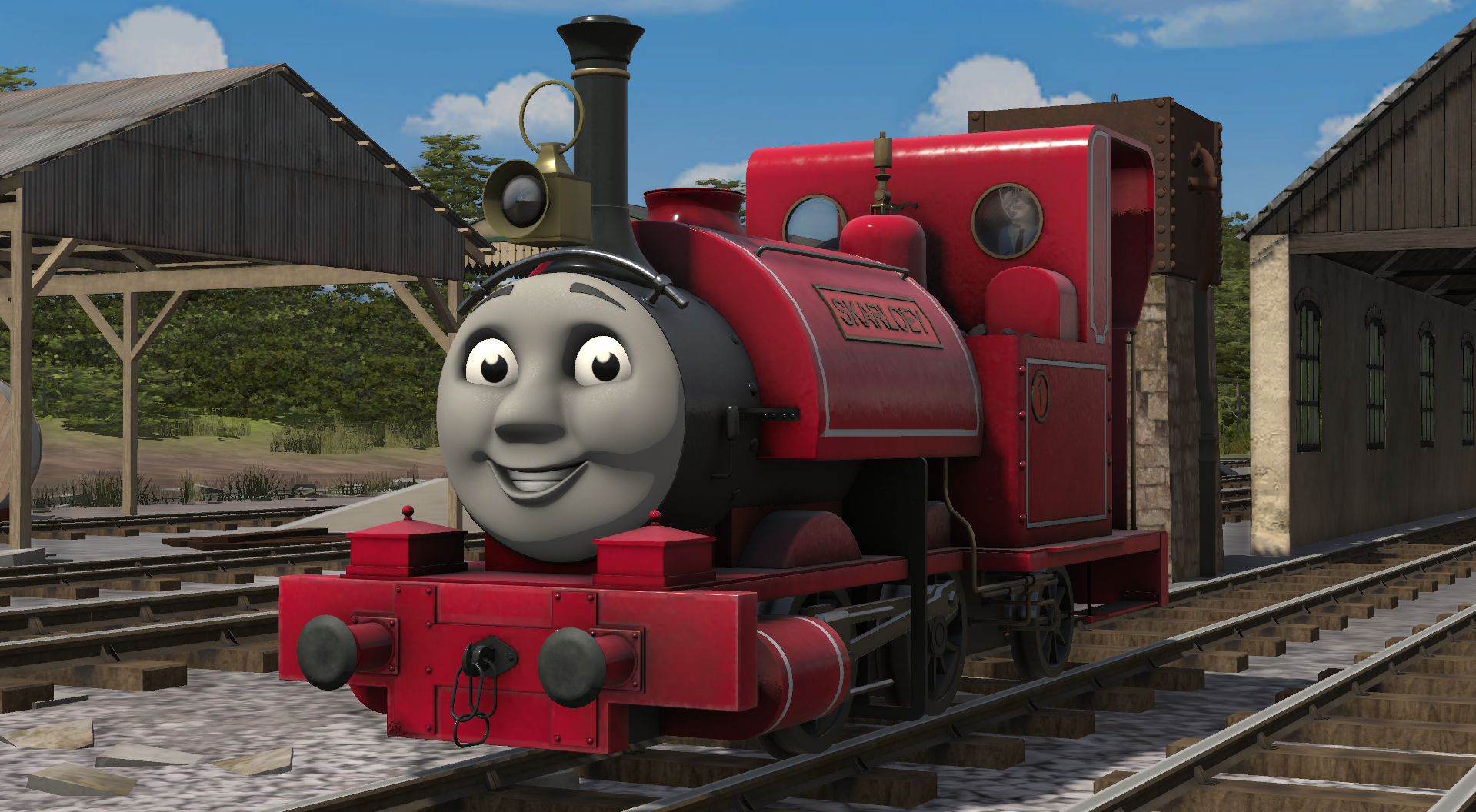 SudrianRails on X: Skarloey The Little Engine - Modelled & textured by me,  face by JamesBond005. Here's some news! Some friends & I have started a new  trainz content site, Sudrian Industries